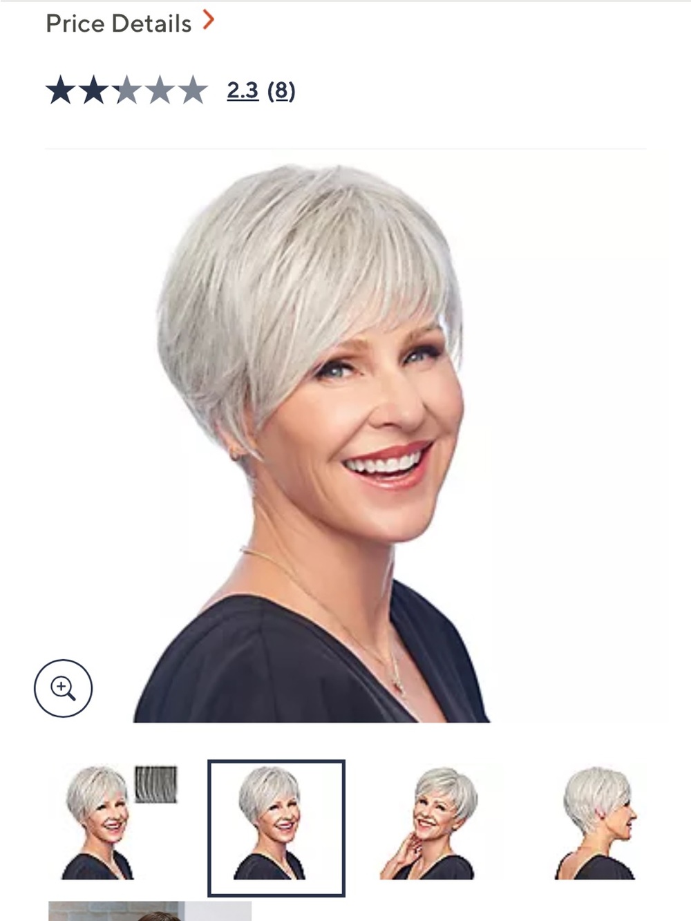 Chic Short Silver Pixie Wig for Women - Sleek Silver Tone